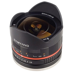  Samyang 8mm f/2.8 UMC Ultra Wide-Angle Fish-eye Lens for Samsung NX Mount 