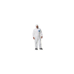  Tyvek Coveralls-Hood with Elastic Wrists, Attached Boots, Front Zip, X-Large, 25/Case 