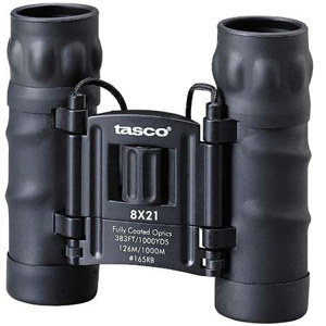  Tasco 8x21mm Essentials Series Weather Resistant Roof Prism Binocular with 5.4 Degree Angle of View 
