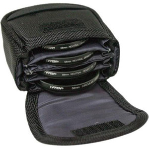  Tiffen Belt Style Filter Pouch, Large, 4 Filter Capacity, Fits 62mm to 82mm 
