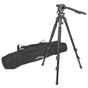  Tiffen Provista Grounder Video Tripod with FM18 3-way Head, 75mm Ball Leveler, Multi Positional Legs, Supports 18 lbs, Max Height 64" 