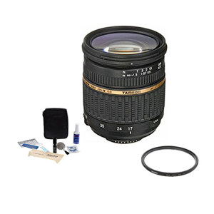  Tamron SP AF 17-50mm f/2.8 XR DI-II LD Aspherical (IF) Nikon AF-D Mount Lens Kit, 6 Year USA Warranty, with Tiffen 67mm UV Wide Angle Filter, , Professional Lens Cleaning Kit 