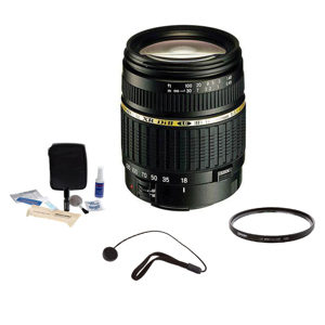 Tamron 18-200mm f/3.5-6.3 XR DI-II (Built-in Motor) LD Aspherical (IF) AF Nikon Mount Lens Kit, U.S.A. Warranty, with Tiffen 62mm UV Filter, Lens Cap Leash, Professional Lens Cleaning Kit