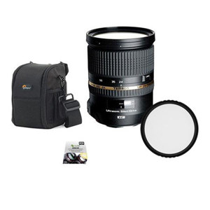  Tamron SP 24-70mm f/2.8 Di VC USD Lens for Nikon DSLR - U.S.A. Warranty - Bundle- with New Leaf 3 Year (Drops & Spills) Warranty, Lowepro Lens Exchange 100AW Black, Hoya Alpha 82MM UV Filter 