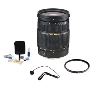  Tamron SP 28-75mm f/2.8 XR Di LD-IF AF Nikon Mount Lens Kit, U.S.A. Warranty, with Tiffen 67mm UV Filter, Lens Cap Leash, Professional Lens Cleaning Kit 
