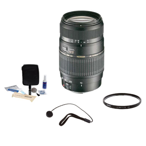  Tamron 70-300mm f/4-5.6 Di 1:2 AF Macro Maxxum & Sony Alpha Mount Lens Kit - 6 Year USA Warranty - with Tiffen 62mm UV Filter, Lens Cap Leash, Professional Lens Cleaning Kit 