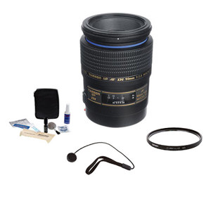  Tamron SP 90mm f/2.8 Di 1:1 AF Macro AF Lens Kit, for Canon EOS - w/6 Year USA Warranty, with Tiffen 55mm UV Filter, Lens Cap Leash, Professional Lens Cleaning Kit 