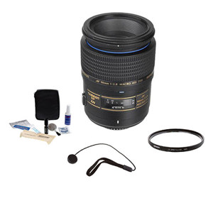  Tamron SP 90mm f/2.8 Di 1:1 AF Macro AF Lens Kit, for Nikon AF- w/ 6 Year USA Warranty, with Tiffen 55mm UV Filter, Lens Cap Leash, Professional Lens Cleaning Kit 
