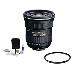  Tokina 17-35mm F/4 AT-X Pro FX Lens for Canon EOS Digital SLR Cameras - Bundle - with HOYA 82mm Low Profile HMC NXT UV Filter, and Adorama 1836A Cleaning Kit for Optics and Cameras 