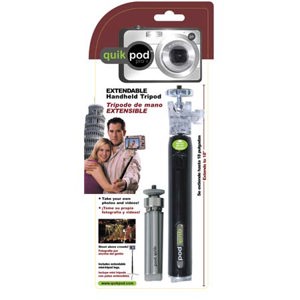 Quik Pod Pro Extendable Handheld Boom-Style Tripod with Adapter Legs, Clips and Carry Bag 