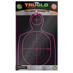  TruGlo Tru-See Splatter Target Handgun, 12x18", Pink, 6 Pack 