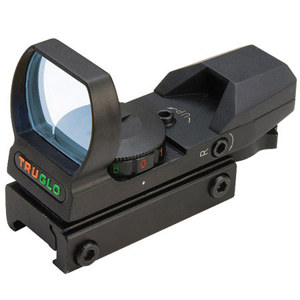  TruGlo Dual Color Open 24x34mm Red Dot Sight, Multi 4 Reticle, Black 