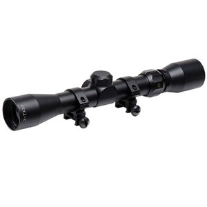  TruGlo 2-7x32 TruShot Riflescope with Weaver-Style Rings, Duplex Reticle, 1" Tube Diameter, Matte Black Finish 