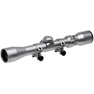  TruGlo 3-9x32 TruShot Riflescopes with 3/8" Rings, Duplex Reticle, 1" Tube Diameter, Matte Silver Finish 