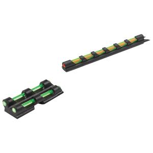  TruGlo TG94D Gobble Dot Universal Front & Rear Fiber Shotgun Sights, Front Dual Red/Green, Rear Green 