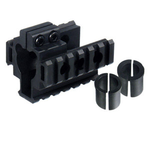  UTG Model 4/15 Tri-Rail Picatinny Barrel Mount, Fits 3 Barrel Sizes with 2 Sets of Barrel Adaptors 