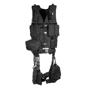  UTG Ultimate Tactical MOLLE Vest with Modular Pouch Kit, 10 Piece, Black 