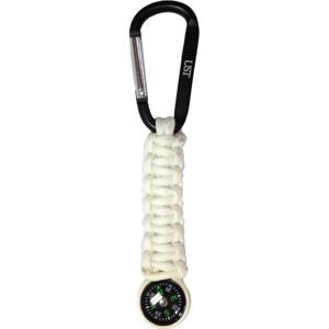  UST Survival Key Chain with 4.5' of Heavy Duty Paracord & Liquid Filled Compass, GLO 