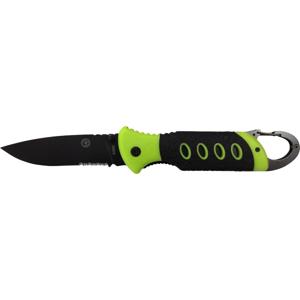  UST SaberCut 3.5 Folding Knife, Half Serrated Drop Point Blade, Glo 