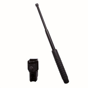  UZI 16" Expandable Baton with Anti-Slip Rubber Grip and Molded Holster, Black 