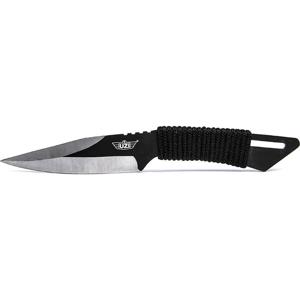  UZI 6" Throwing Knife with Stainless Steel Blade and Wrapped Nylon Lanyard, Black/Silver 