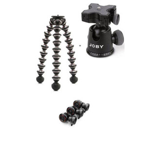  Cinetics CineSkates Set: 3 Wheels + Case - Bundle - with Joby Gorillapod Focus and Ballhead X Combo (GP8-BH) 
