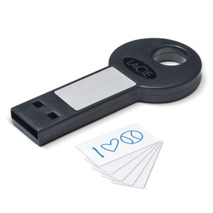 LaCie LabelKey 8GB USB 2.0 Flash Drive, Black: Picture 1 regular