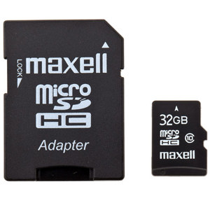 Maxell 32GB MicroSDHC Class 10 Flash Memory Card 502304