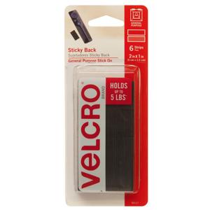 Velcro 2" x 1" Black Sticky Back Fasteners 90117