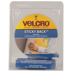 Velcro 10' x 3/4" White Sticky Back Fastener 90205