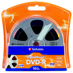 Verbatim DigitalMovie 96856 DVD-R Media, 4.7GB, 10 Pack: Picture 1 regular