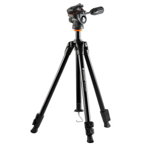  Vanguard Alta CA 233AP 3-Section Aluminum Alloy Tripod with PH-33 Pan/Tilt Head, 11.0lbs Maximum Load Capacity, 61" Extended Height 