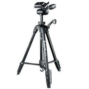  Vanguard MAK 234 Aluminum Alloy 4 Section Tripod with 3 Way Pan Head, Bubble level, Quick-Flip Leg Locks, Load Capacity 6.6 lb 