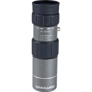  Vanguard 8-24x25 MZ Zoom Monocular with Roof Prism, 3.8-2.0 Degree Angle of View, 8.0mm Eye Relief 