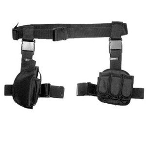 NcSTAR Vism 3pcs Drop Leg Gun Holster and Magazine Holder, Black: Picture 1 regular