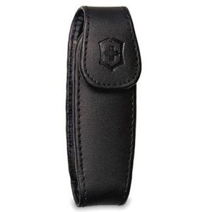  Victorinox Swiss Army Leather Medium Clip Pouch, Black 