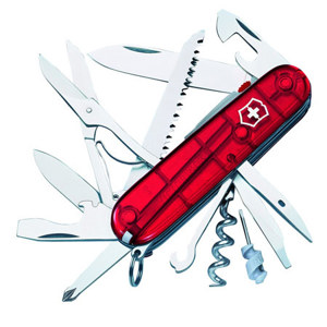  Victorinox Swiss Army 91mm/3.58in Huntsman Lite Knife, Translucent Ruby 