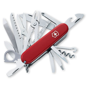  Victorinox Swiss Army SwissChamp Knife, 91mm/3.58", Red 