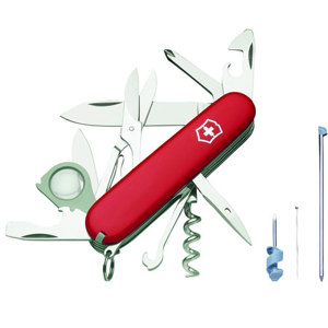 Victorinox Swiss Army 91mm Explorer Plus Pocket Tool, Red 