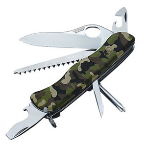  Victorinox Swiss Army 111mm One-Hand Opening Trekker Pocket Tool, Camouflage NS (Non -serrated) 