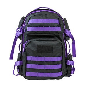  NcSTAR Vism Tactical Backpack, Black with Purple Trim 