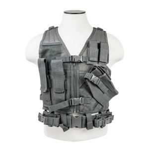  NcSTAR Vism Children's Tactical Vest, Fits XS-S T-Shirt Sizes, Urban Gray 