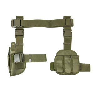  NcSTAR Vism 3 Piece Drop Leg Gun Holster and Magazine Pouch, Green 