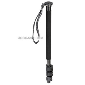  Velbon GEO POD E44 4-Section Flip Lock Carbon Fiber Monopod with Wrist Strap, 19" to 58.3" Height, Black 