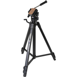  Velbon Videomate 638/F Aluminum Tripod with Fluid Pan and Tilt Head, 8.82lbs Load Capacity 