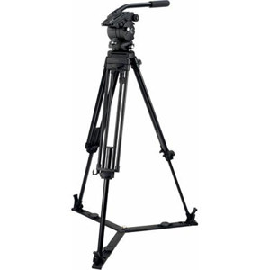  Vinten V3AS-AP2F Vision 3AS Pan and Tilt Fluid Head with Two Stage Aluminum Tripod, Floor Spreader & Soft Case, Supports 11 lbs, Black 