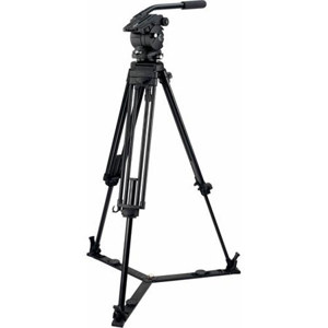  Vinten V3AS-CP2F Vision 3AS Pan and Tilt Fluid Head with Two Stage Carbon Fiber Tripod, Floor Spreader & Soft Case, Supports 11 lbs, Black 