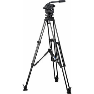  Vinten V5AS-AP1M Vision 5AS Pan and Tilt Fluid Head with Single Stage Aluminum Tripod, Mid-Level Spreader & Soft Case, Supports 23.1 lbs, Black 