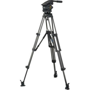 Vinten VB100-AP2M Vision 100 Aluminum Tripod System with Pan/Tilt Head & Spread-Loc Spreader, Black, Supports 15 to 44 lbs, Max Height 61" 