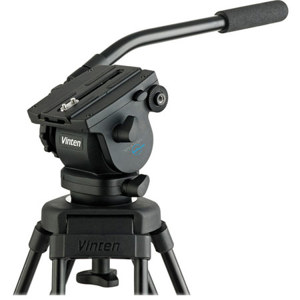  Vinten Vision Blue Pan and Tilt Head with 75mm Ball Base, High Contrast Blue LED illuminated Levelling Bubble, 4.6 to 11.0 lbs Payload, Black 